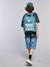 Bermuda skateur denim bleached+denim gris - vertbaudet enfant 