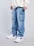 Jean garçon loose battle denim bleached+denim gris - vertbaudet enfant 