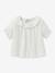 Girl's English embroidery blouse in cotton gauze CYRILLUS ecru - vertbaudet enfant 