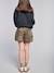 Asymmetrical Leopard Print Mini Skort for Girls, JONEN beige - vertbaudet enfant 