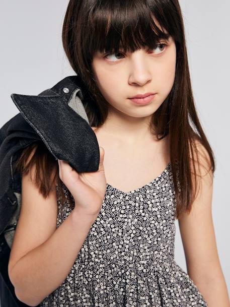 Strappy Floral Print Dress, JONEN printed grey - vertbaudet enfant 