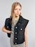 Sleeveless Oversized Denim Jacket for Girls, JONEN denim grey - vertbaudet enfant 