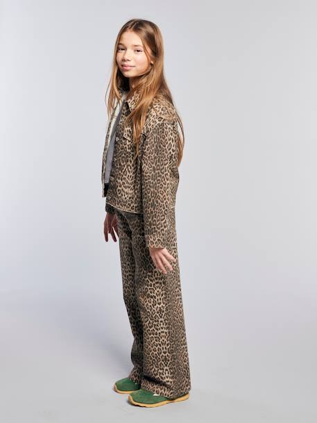 Oversized Leopard Print Jacket, JONEN beige - vertbaudet enfant 