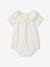 Baby bodysuit with a frilled collar ecru - vertbaudet enfant 