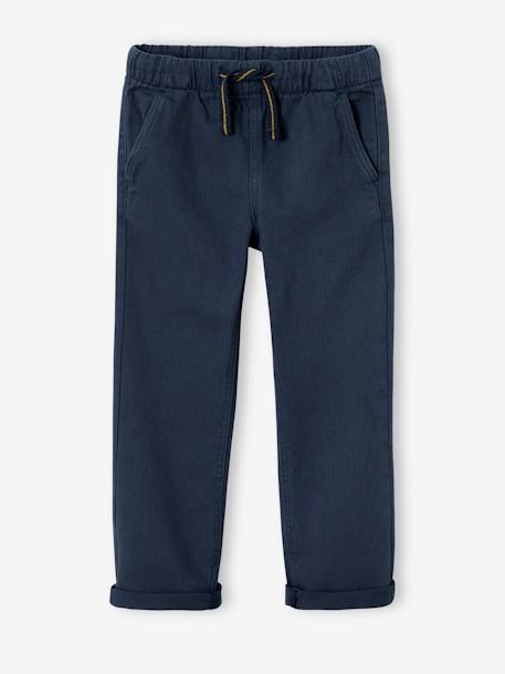 Pantalon garçon  fluide facile à enfiler garçon beige+bleu moyen+bleu nuit+terracotta - vertbaudet enfant 