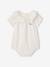 Baby bodysuit with a frilled collar ecru - vertbaudet enfant 