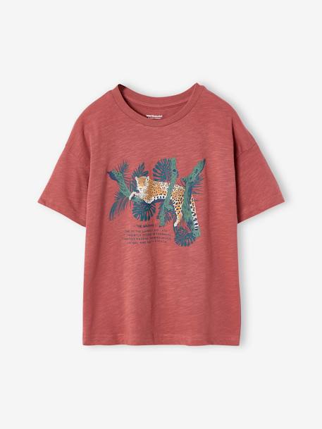 Nature print T-shirt for boys lichen+terracotta - vertbaudet enfant 