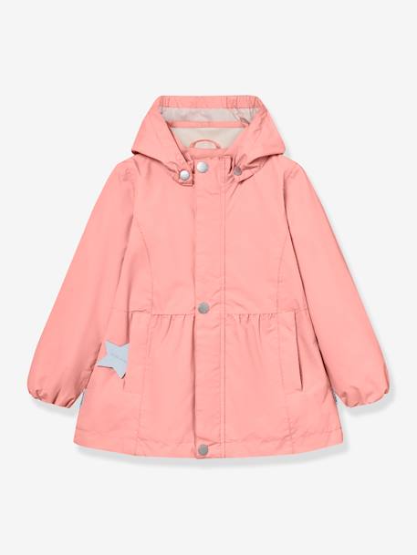 Veste mi-saison imperméable fille MATSILA bois de rose+jaune pastel - vertbaudet enfant 