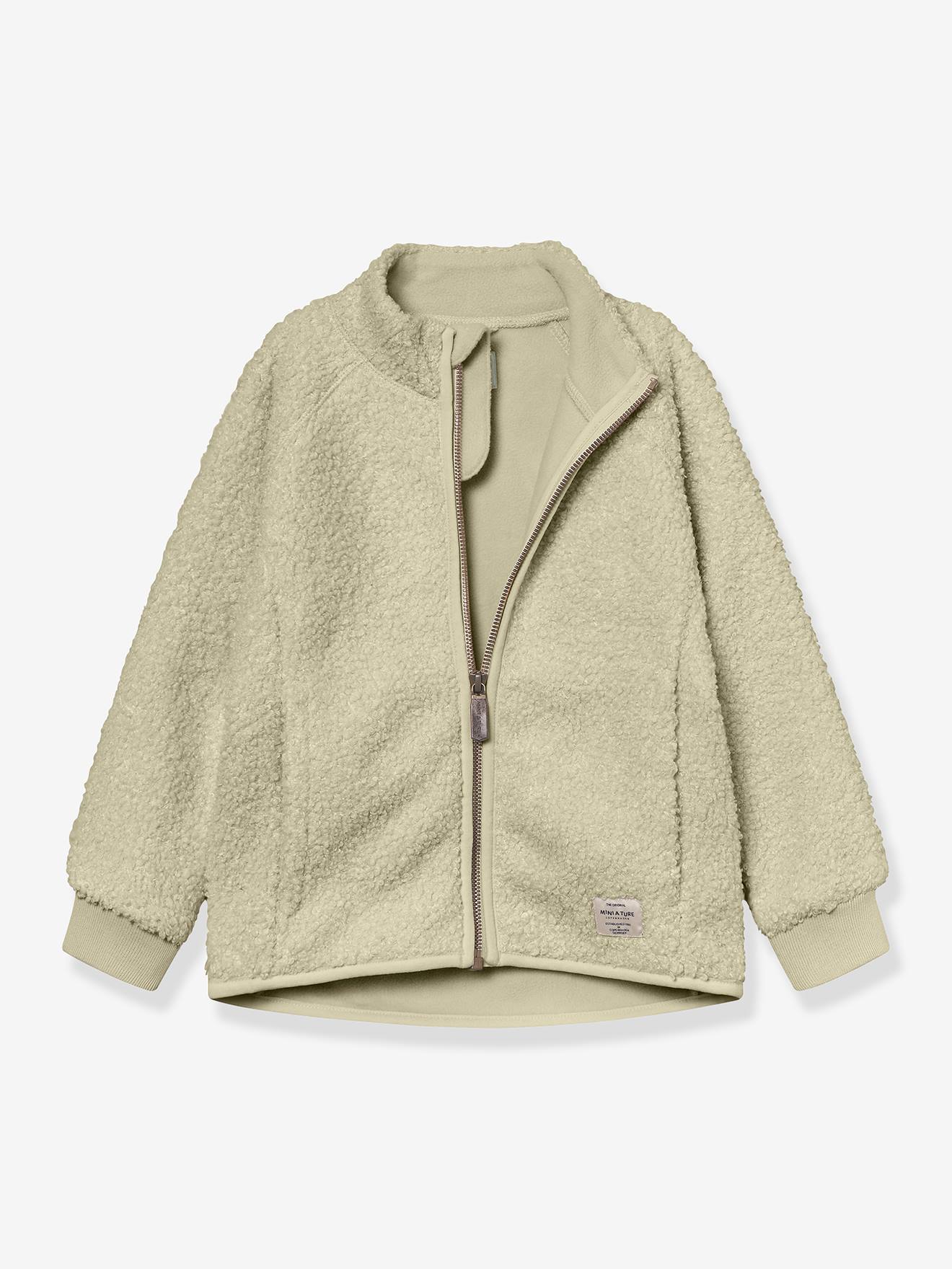 MATCEDRIC Teddy Fleece Jacket with Zip, MINI A TURE - green, Girls