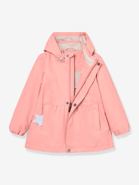 Veste mi-saison imperméable fille MATSILA bois de rose+jaune pastel - vertbaudet enfant 