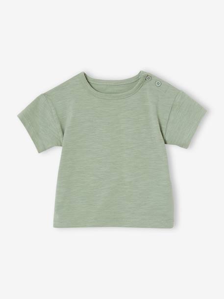 3-Piece Gift Set: T-Shirt + Dungarees + Comforter for Babies sage green - vertbaudet enfant 