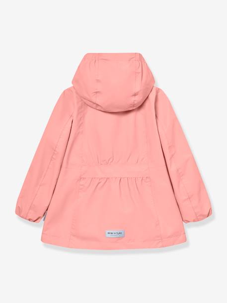 Veste mi-saison imperméable fille MATSILA bois de rose+jaune pastel - vertbaudet enfant 