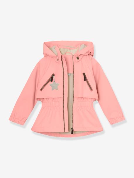 MATALGEA Mid-Season Waterproof Jacket with Fleece Lining, for Girls, MINI A TURE dusky pink+rosy+sage green+soft lilac - vertbaudet enfant 