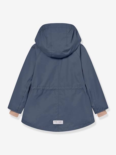 MATALLURE Mid-Season Parka for Girls, MINI A TURE deep blue+navy blue+tomato red - vertbaudet enfant 