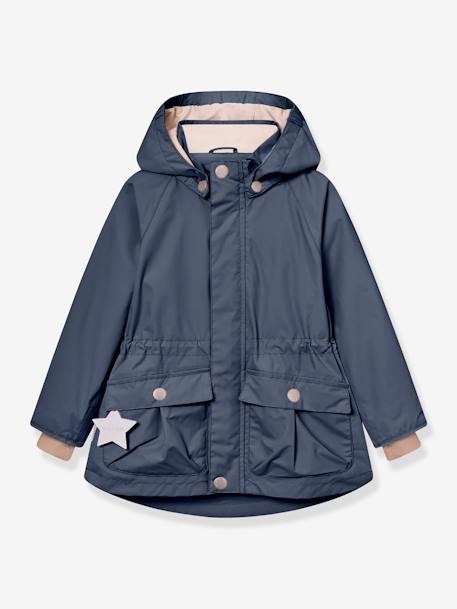 MATALLURE Mid-Season Parka for Girls, MINI A TURE deep blue+navy blue+tomato red - vertbaudet enfant 