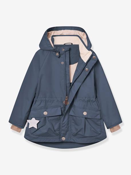 MATALLURE Mid-Season Parka for Girls, MINI A TURE deep blue+navy blue+tomato red - vertbaudet enfant 