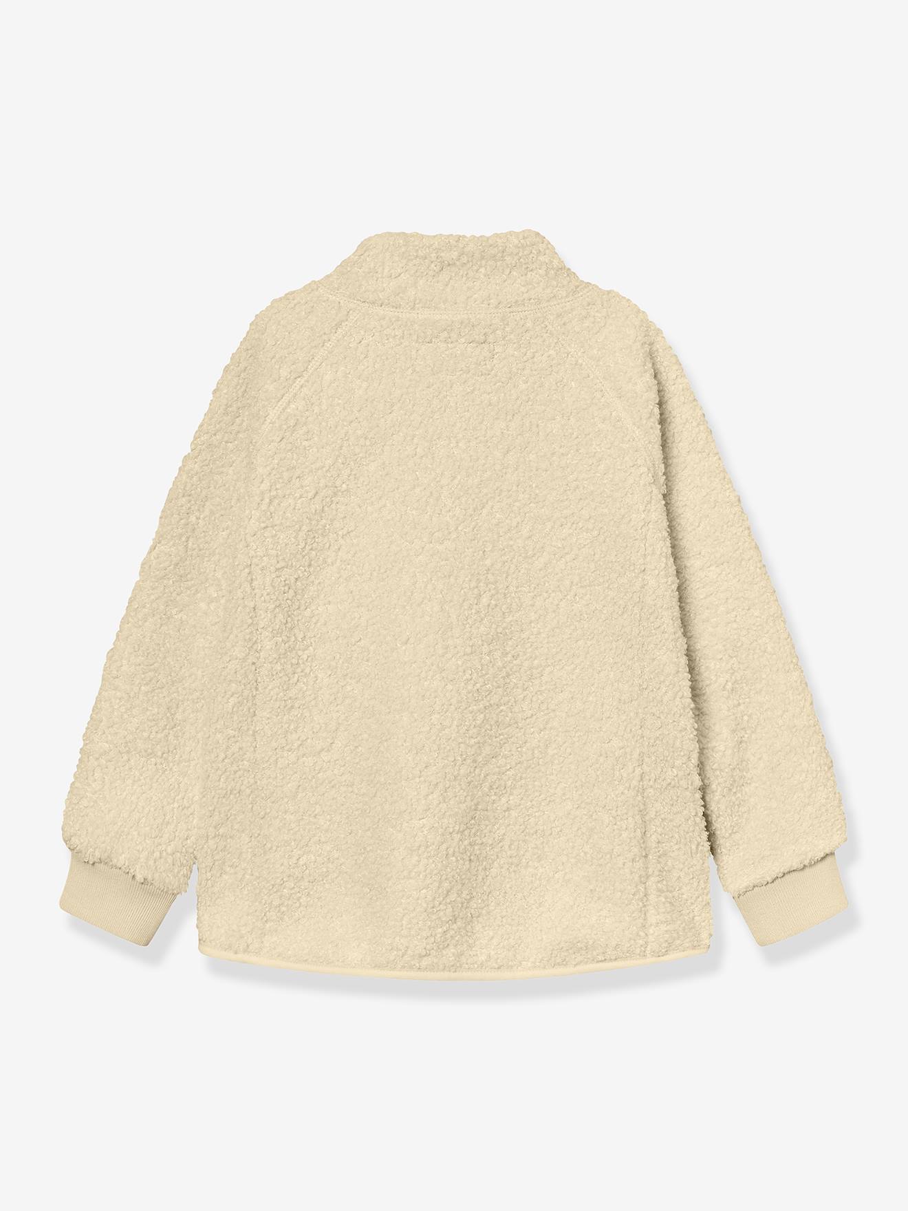 【新品】Facade Teddy zip sweater 3-4Y Stone MATCEDRIC Teddy Fleece Jacket with Zip, MINI A TURE - green, Girls