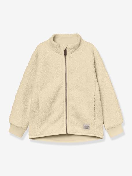 Veste en teddyfleece avec fermeture éclair MATCEDRIC sable+vert - vertbaudet enfant 