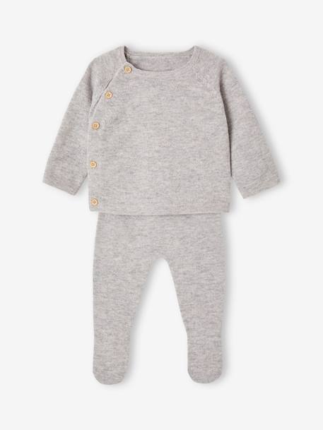 Cashmere & Wool Set for Babies by ENVIE DE FRAISE marl grey - vertbaudet enfant 