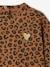Leopard-print sweatshirt with a heart motif for baby and mum, from the ENVIE DE FRAISE capsule collection beige+dark grey - vertbaudet enfant 