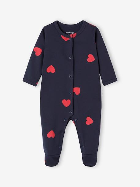 Velour Sleepsuit, 'Mon coeur' by ENVIE DE FRAISE navy blue - vertbaudet enfant 