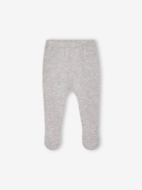 Ensemble naissance pull pantalon laine et cachemire personnalisable gris chiné - vertbaudet enfant 