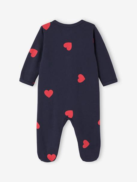 Velour Sleepsuit, 'Mon coeur' by ENVIE DE FRAISE navy blue - vertbaudet enfant 