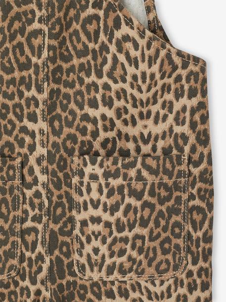 Printed dungarees for girls beige - vertbaudet enfant 