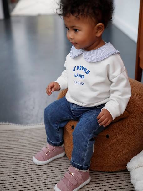 Sweat bébé à col Claudine écru - vertbaudet enfant 