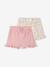 Pack of 2 baby shorts, 1 plain + 1 printed rose - vertbaudet enfant 