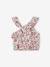 Asymmetrical Frill Blouse with Floral Print, for Girls ecru - vertbaudet enfant 