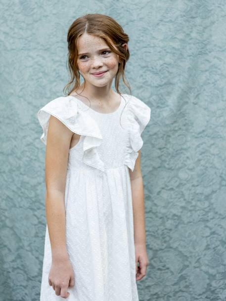 Simone girl's dress - Plume Occasionwear - CYRILLUS ecru - vertbaudet enfant 