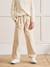 Girl's wide-leg trousers CYRILLUS sandy beige - vertbaudet enfant 