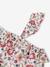 Asymmetrical Frill Blouse with Floral Print, for Girls ecru - vertbaudet enfant 