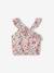 Asymmetrical Frill Blouse with Floral Print, for Girls ecru - vertbaudet enfant 