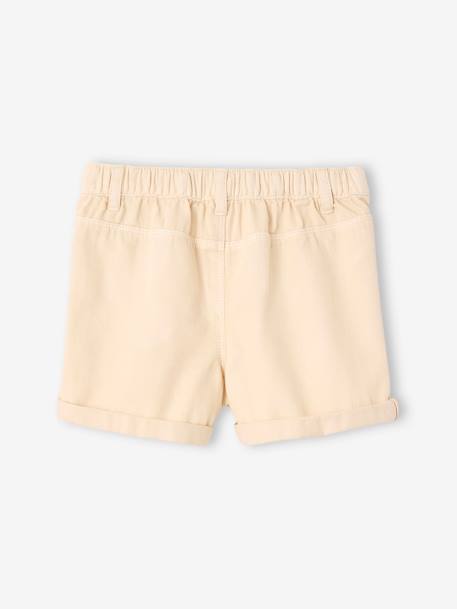 Girls' shorts with patch pockets rose+vanilla - vertbaudet enfant 