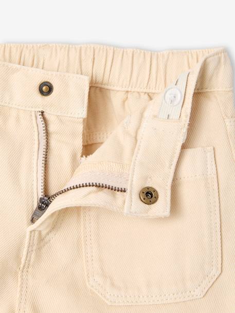 Girls' shorts with patch pockets rose+vanilla - vertbaudet enfant 