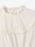 Two-tone blouse for girls with English embroidery details ecru - vertbaudet enfant 