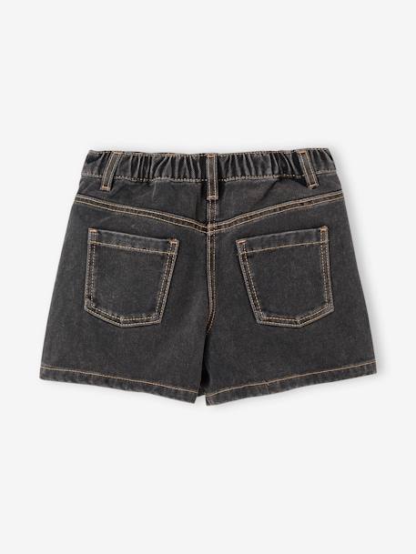 Girls' denim skirt short anthracite - vertbaudet enfant 