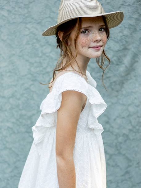 Simone girl's dress - Plume Occasionwear - CYRILLUS ecru - vertbaudet enfant 