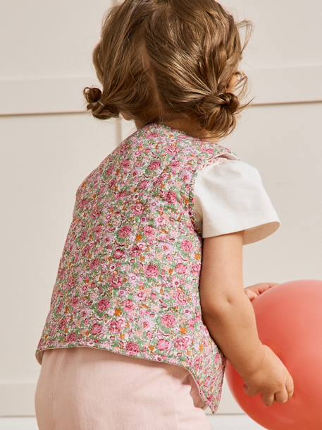 Veste en tissu Liberty bébé rose imprimé - vertbaudet enfant 