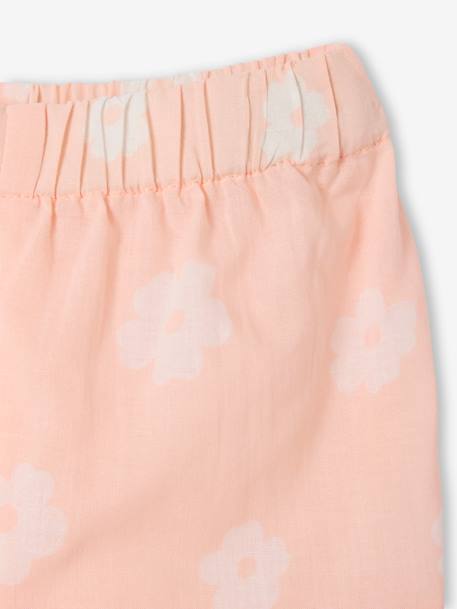 Printed Sleeveless Top + Shorts + Headband Ensemble for Baby Girls pale pink - vertbaudet enfant 