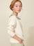 Girl's fancy stitch cardigan CYRILLUS ecru+pale pink - vertbaudet enfant 