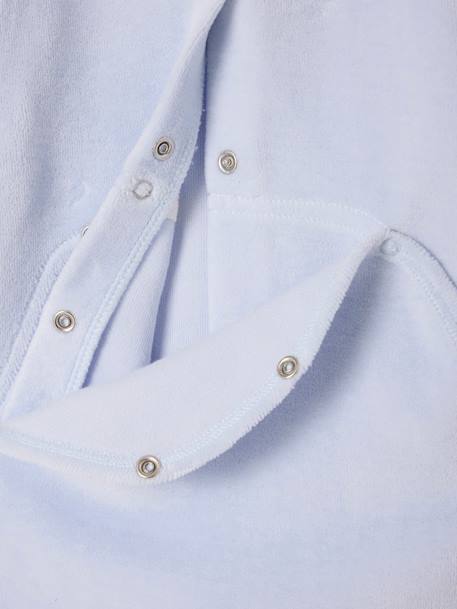 Velour Sleepsuit, ENVIE DE FRAISE sky blue - vertbaudet enfant 