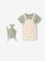 3-Piece Gift Set: T-Shirt + Dungarees + Comforter for Babies sage green - vertbaudet enfant 