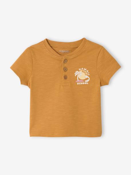 Printed T-Shirt for Baby Boys ochre - vertbaudet enfant 