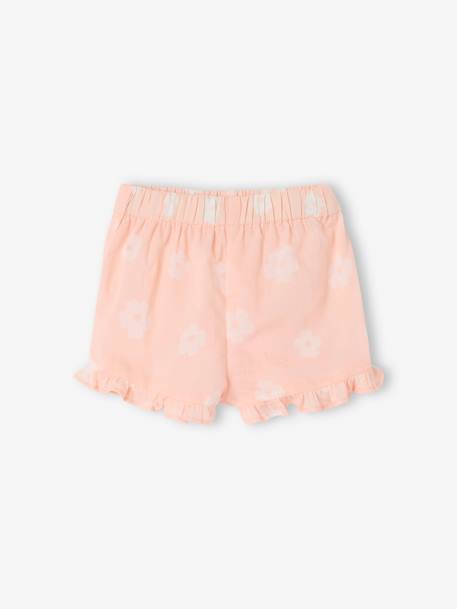 Printed Sleeveless Top + Shorts + Headband Ensemble for Baby Girls pale pink - vertbaudet enfant 