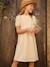 Girl's dress in organic cotton gauze CYRILLUS blush+pale yellow - vertbaudet enfant 