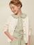 Girl's fancy stitch cardigan CYRILLUS ecru+pale pink - vertbaudet enfant 