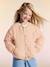 Girls' quilted bomber jacket in cotton gauze rosy+vanilla - vertbaudet enfant 